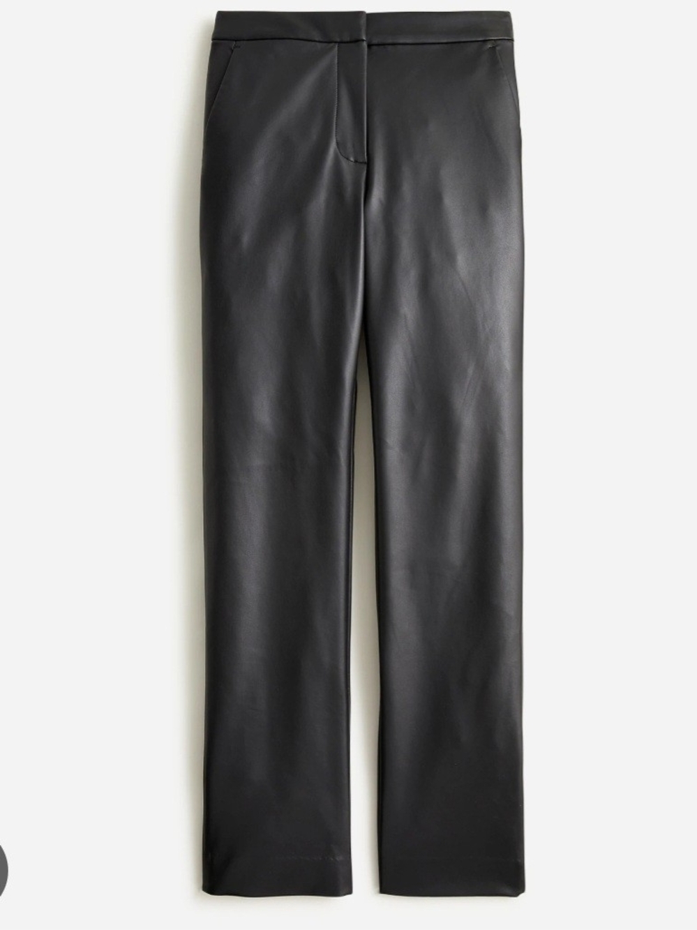 J. Crew Black Faux Leather Straight Leg Pants